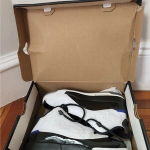 Jordan dub-zero in Black, White, and deep Blue